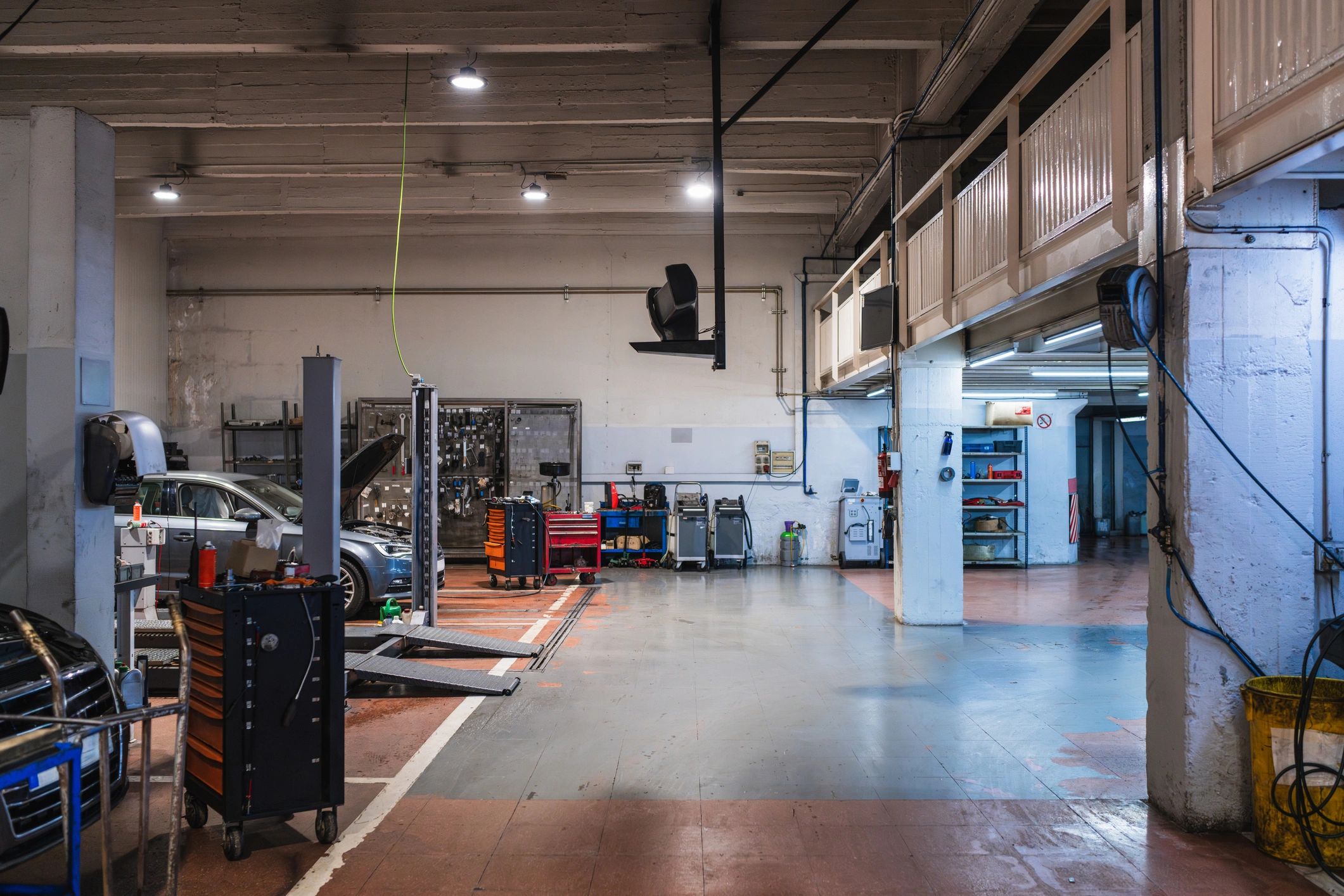 Automotive workshop and service area
