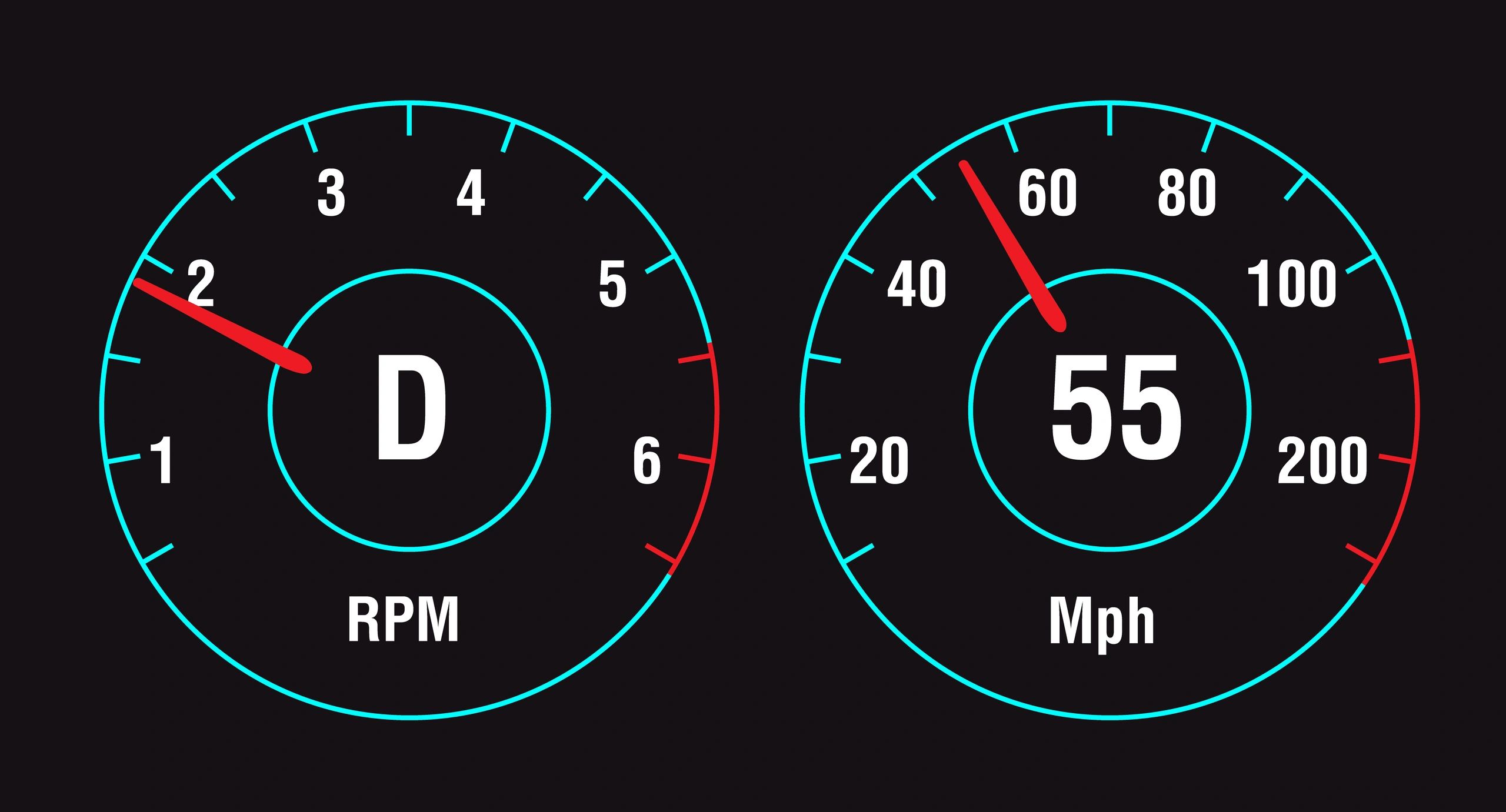 Modern car dashboard detail illustration